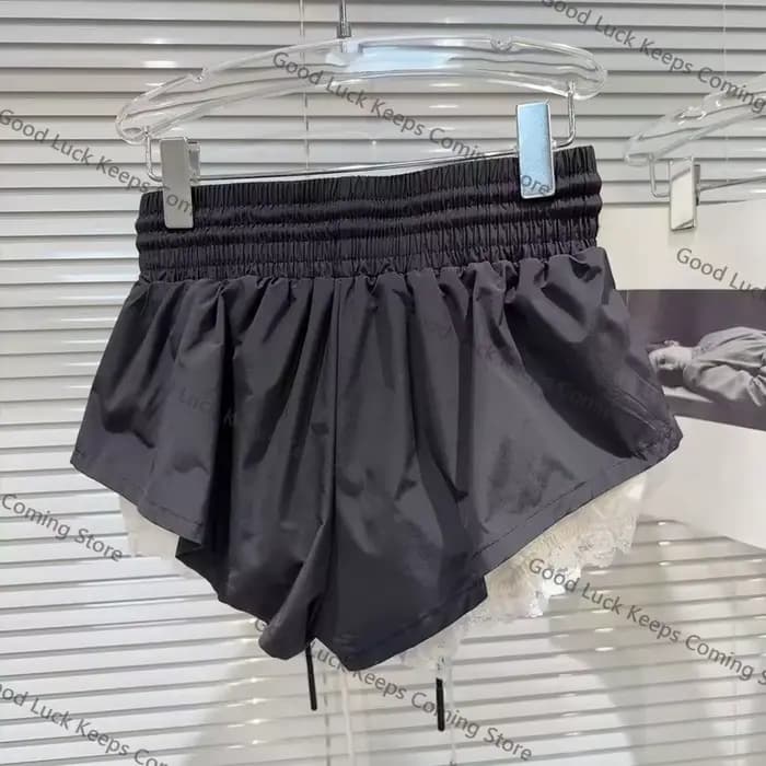 Short femme été 2025 nouveau blanc mode coréenne Harajuku ballon jupe courte