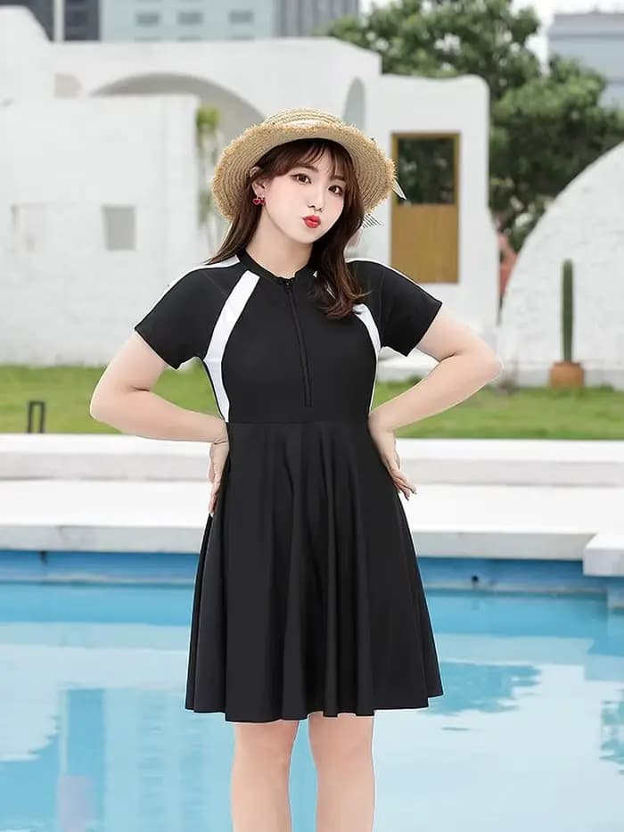 Maillot de bain une pièce pour femme 2026, coupe ample, couleur unie, dentelle, effet amincissant et cache-ventre, pour sources chaudes