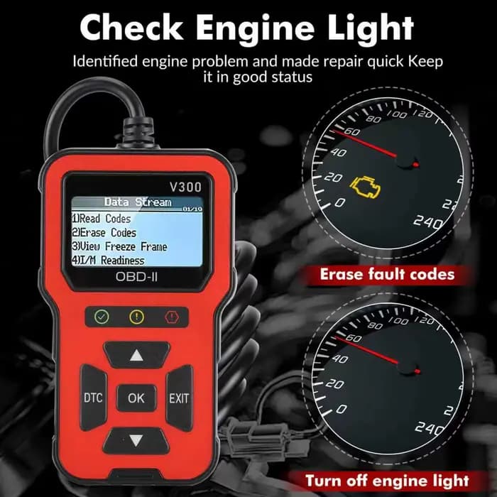 Lecteur de code OBD V300, outil de diagnostic automobile avec écran couleur, scanner automatique pour voitures, lecteur de code, vérification du voyant du moteur, scanner OBD2