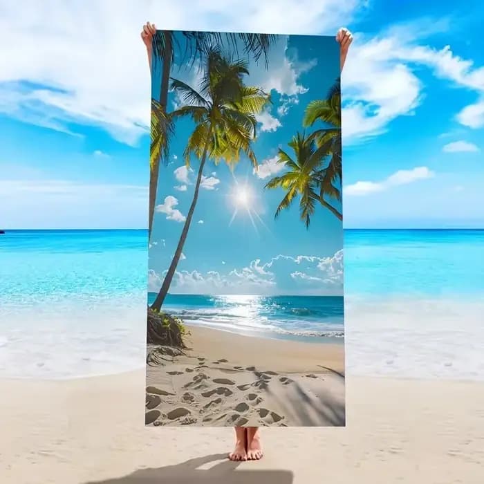 Serviette de plage Tropical Palm Tree : Plongez dans l'ambiance estivale