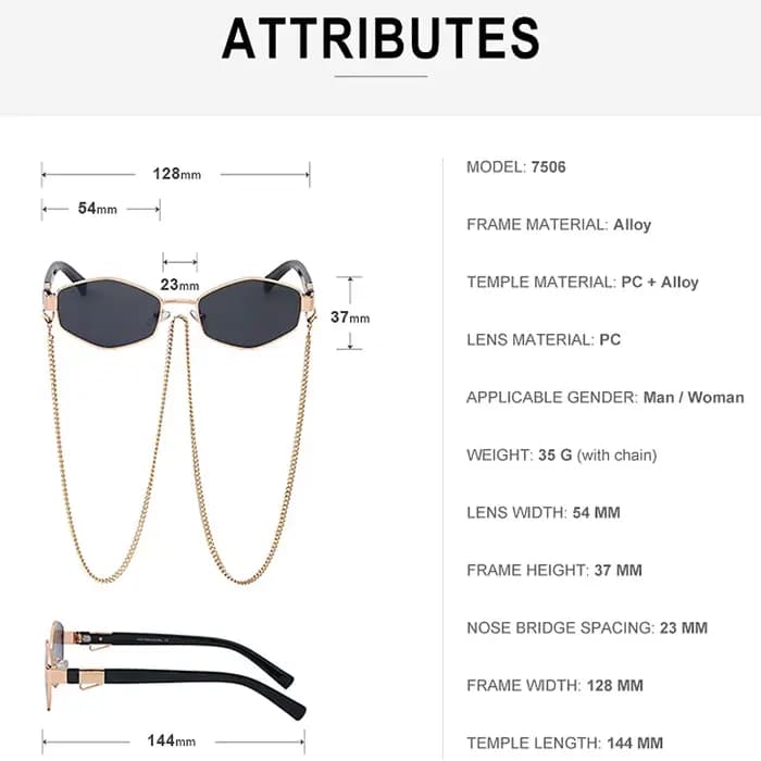 Lunettes De soleil hexagonales à petite monture pour femmes