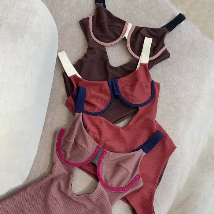 Blanc une pièce maillot de bain Sexy femmes maillots