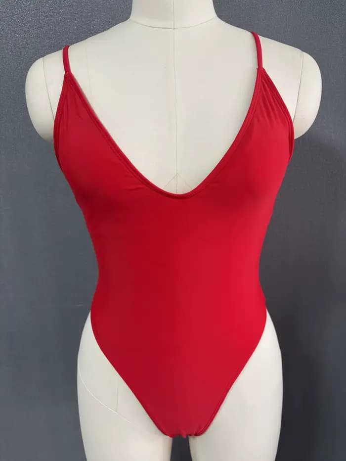 Maillot de bain une pièce rouge