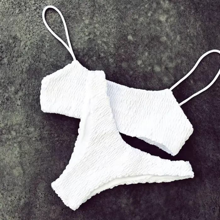 Nouvelle offre spéciale Sexy femmes push-up rembourré soutien-gorge Bikini ensemble plissé maillot de bain maillots de bain natation plage maillot de bain ensemble Bikini