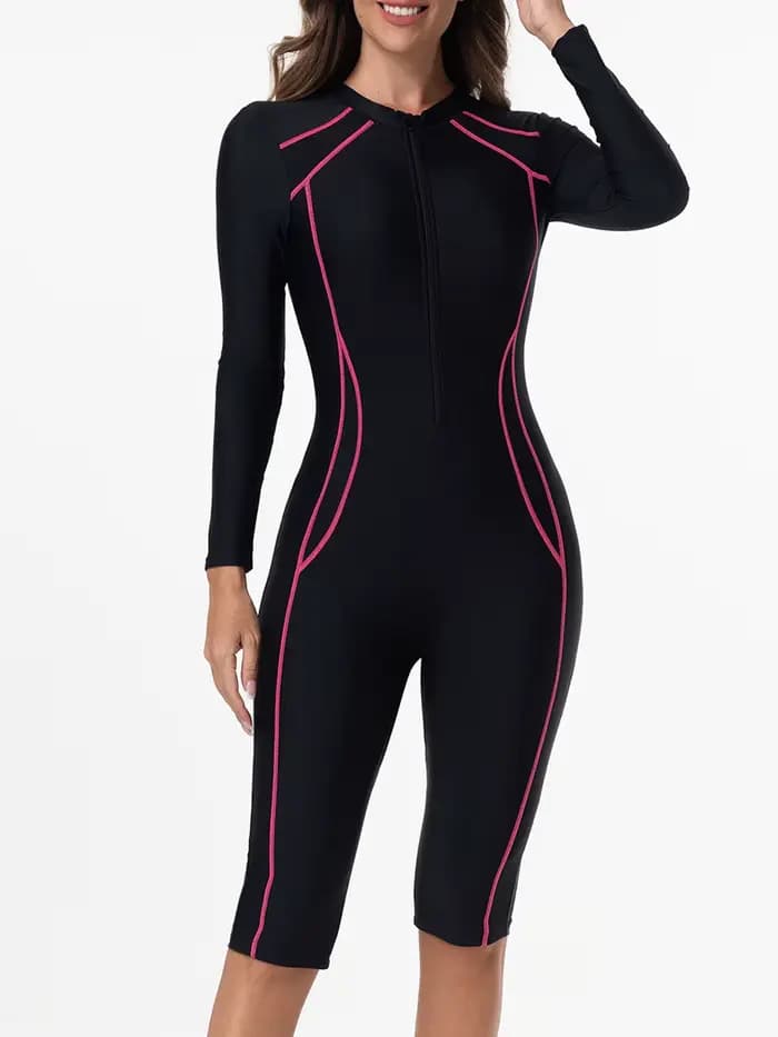 Maillot de bain une pièce avec fermeture éclair