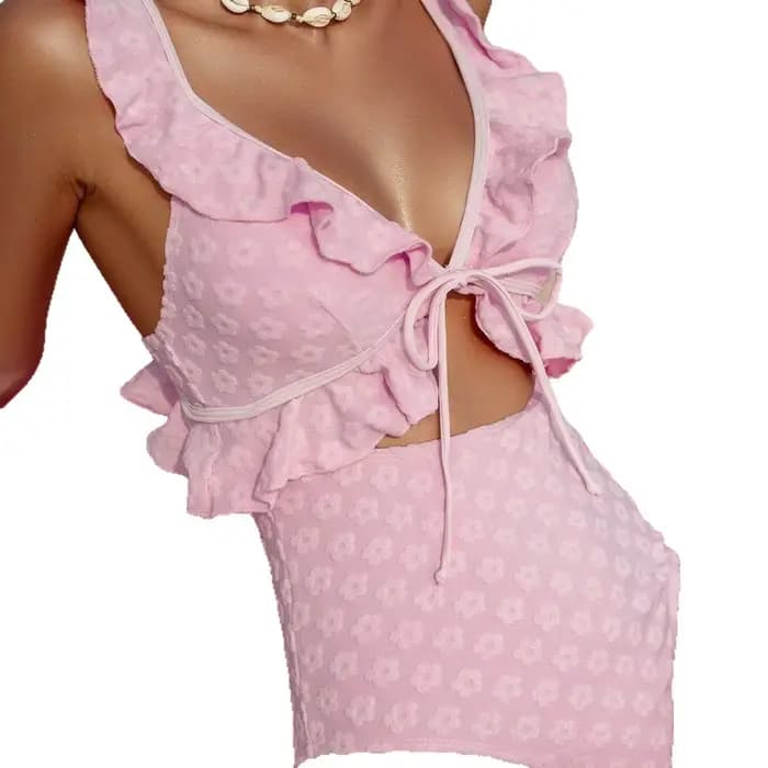 Maillot de bain une pièce ajouré