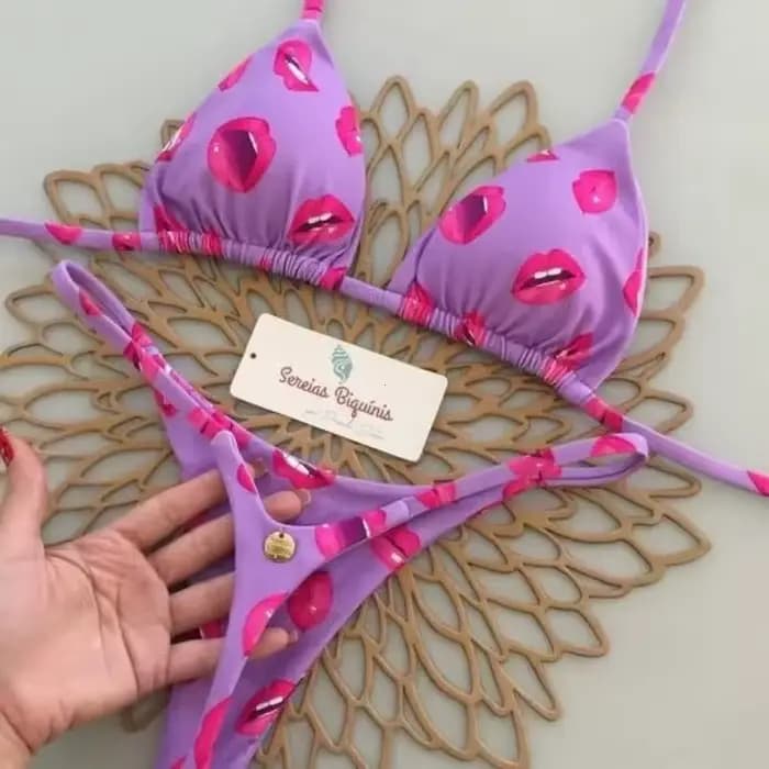 2025 Maillot de bain bikini femme fendu couleur unie à lacets
