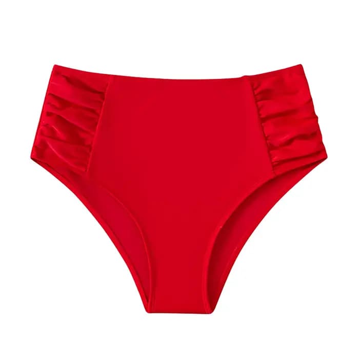 Bas de bain basique taille haute pour femmes
