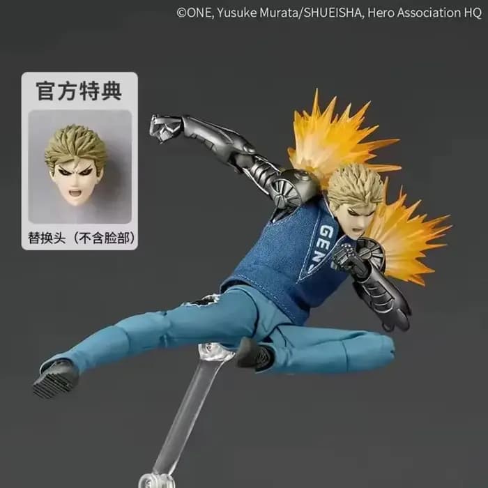 Nouvelles figurines d'action anime Ko Genos, Kaiyodo Revoltech Yamaguchi One Punch Man, figurine articulée, modèle de statue, jouets, cadeaux