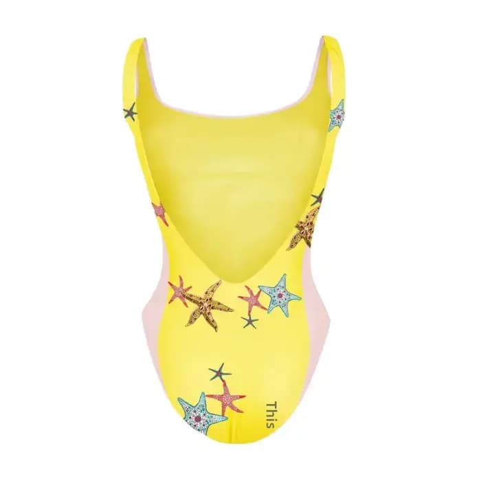 Nouveau maillot de bain une pièce 2024 imprimé étoile de mer dos nu pour femme – Collection mondiale de maillots