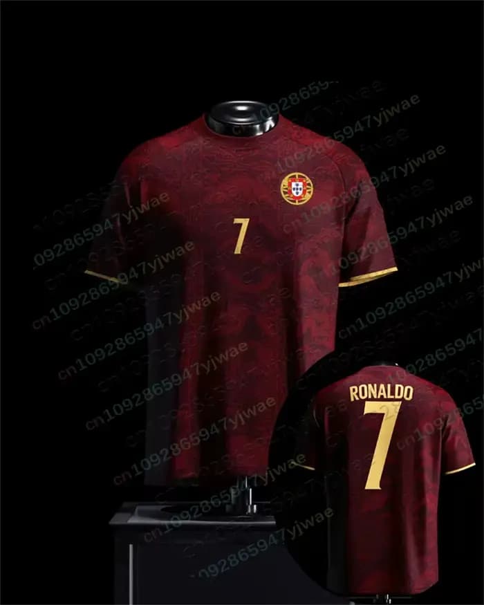 Maillot de football Ronaldo édition fan 2026 – Haut de sport léger et respirant pour l'entraînement en extérieur – T-shirt d'été pour homme