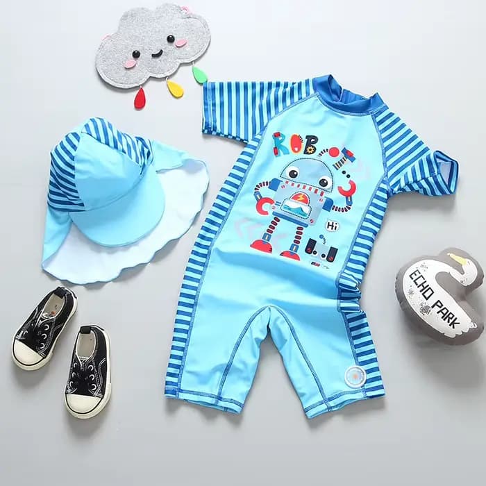 Maillot de bain à manches longues pour enfants, protection UV, bébé garçon, vêtements de piscine, plage, 2020