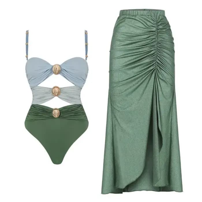 Maillot de bain une pièce et jupe