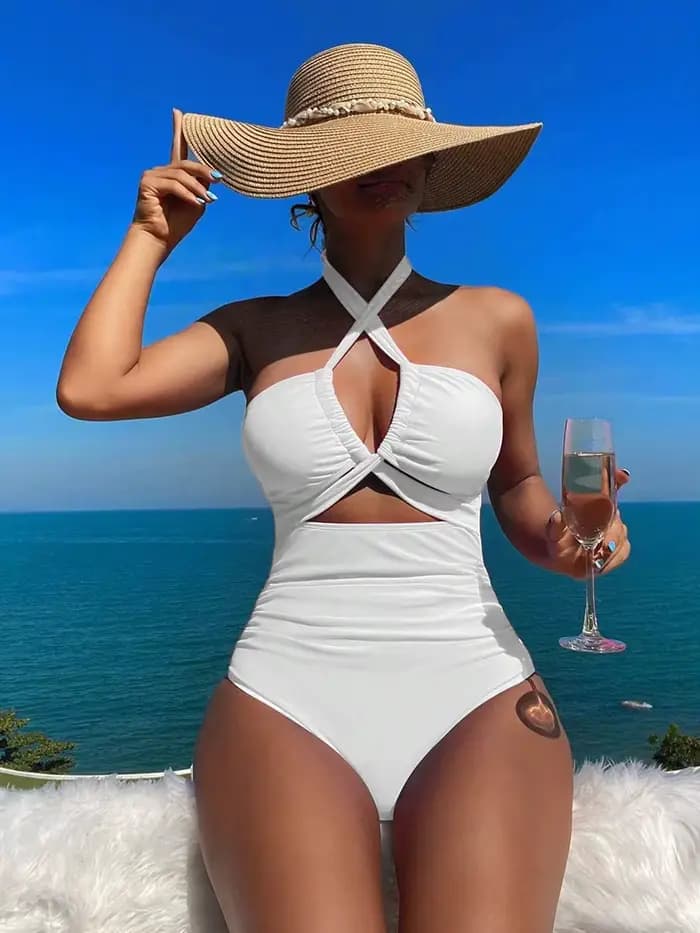 Cordon une pièce femmes maillot de bain 2025 maillots