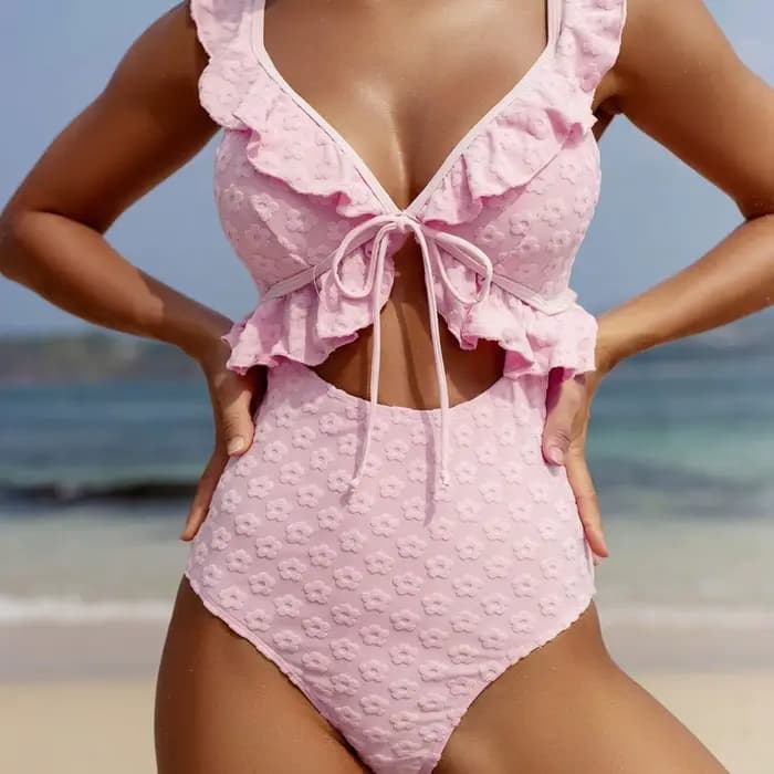 Maillot de bain une pièce ajouré