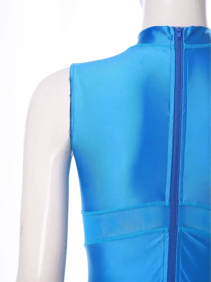 Combinaison de natation brillante effet huile pour femme