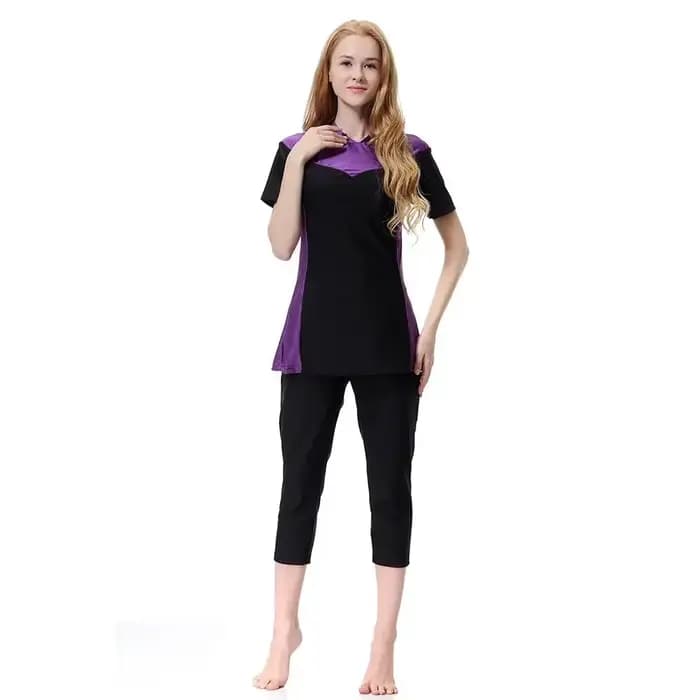Maillot de bain Burkini islamique pour femme, tenue de natation, voile, modeste, à la mode, ensemble 3 pièces