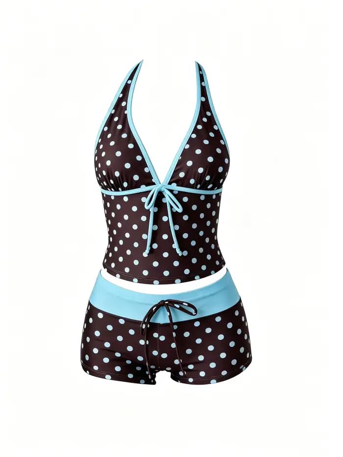 Ensemble bikini à pois kawaii