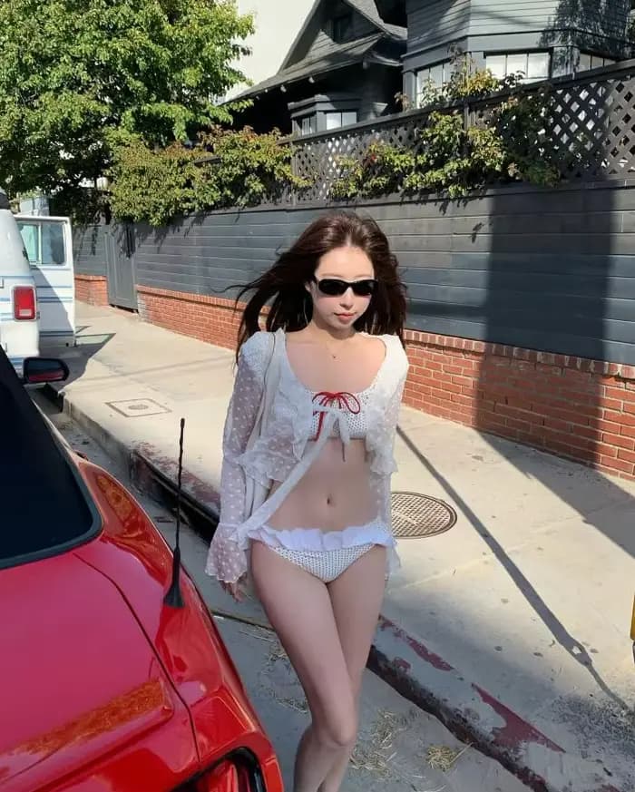 Maillot de bain deux pièces Y2K taille haute pour femme 2026 – Couleur unie, coupe ajustée, doux, idéal pour la plage et l'été