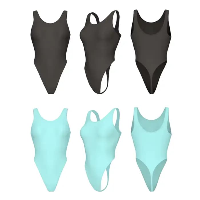 Femmes Sexy soie haute élastique plage maillots de bain sans manches en forme de T Fitness combinaison Triangle compétition collants une pièce maillots de bain