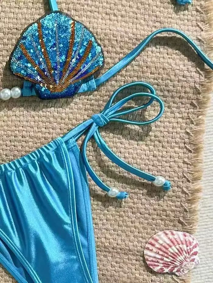 Maillot de bain sirène brillant sexy