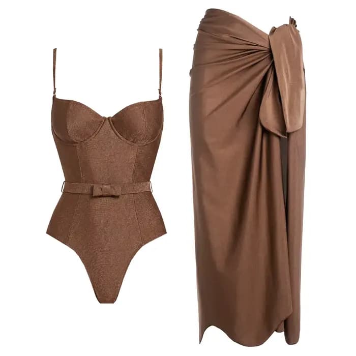 Lot de 2 maillots de bain une pièce imprimés pour femme
