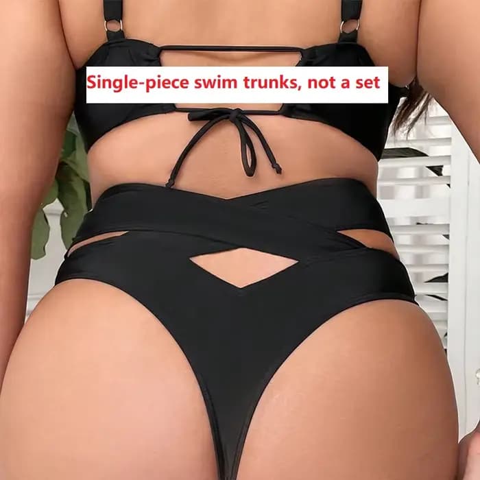 Maillot de bain grande taille, nouveau style européen et américain, maillot de bain bikini ajouré, maillot de bain une pièce grande taille pour femme