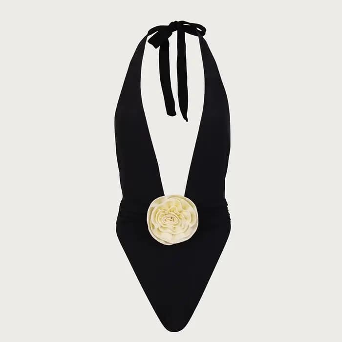 Sexy Rosette V une pièce maillot de bain 2024 nouveaux maillots