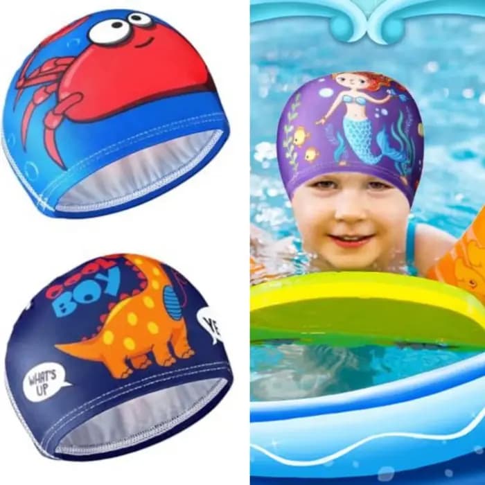 Bonnet de bain de dessin animé pour garçons et filles