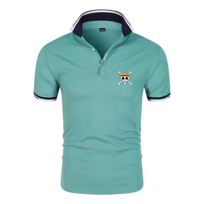 Polo pour homme One Piece Luffy Logo Print 2026, rafraîchissant pour l'été, sans adhérence au corps, séchage rapide, absorbe la transpiration