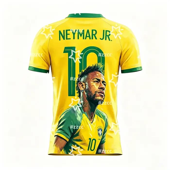 Maillot de football Neymar Brésil 2026 – Tenue de match et d'entraînement – T-shirt sport d'été pour homme, vêtements pour enfant, tee-shirt Y2K pour femme 