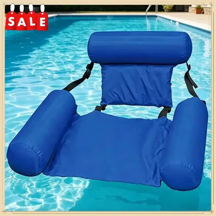 Matelas d'eau gonflable pliable 1 pièce, flotteur de piscine, hamac, chaise longue, accessoire de sport aquatique pour la plage