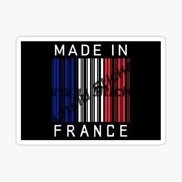 Décalcomanies VIVE LA FRANCE Paris! Autocollant Tour Eiffel avec France Feel Coussins, Crêpes au rhum, Blason