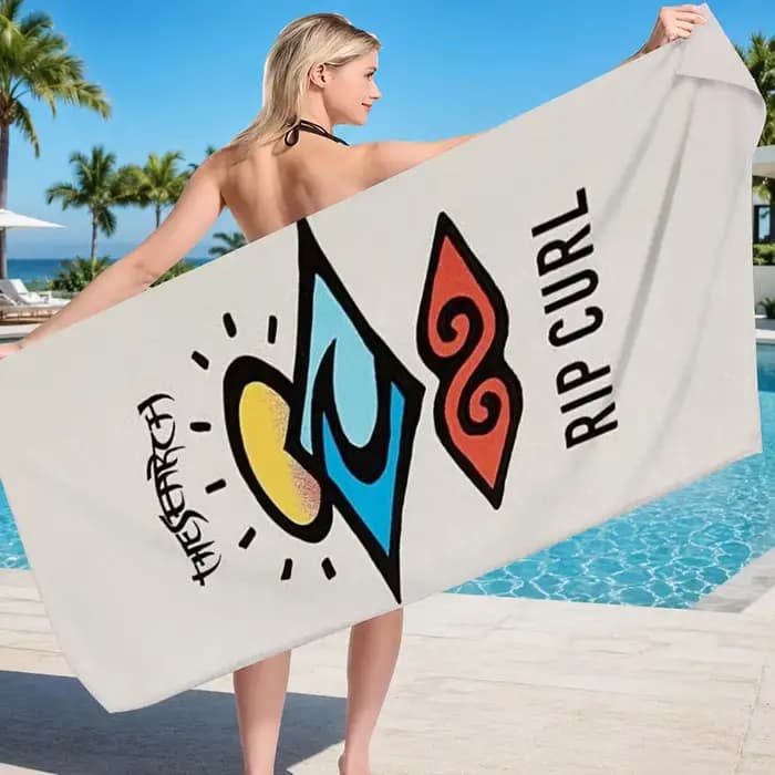 Serviette de bain en microfibre Surf R-Rip Curls pour la natation, le surf, le camping, unisexe, pour les vacances