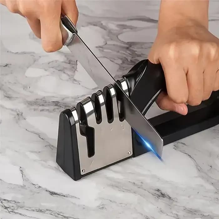 Affûteur de couteaux de cuisine à 4 segments, multifonctionnel, Portable, Base antidérapante, Gadgets de cuisine ménagers, accessoires