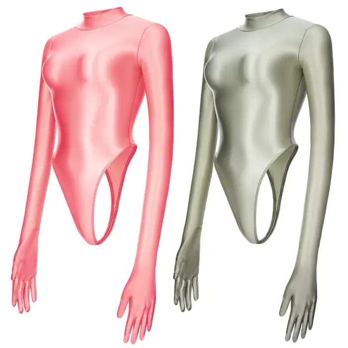 Maillot de bain sexy pour femme à manches longues avec gants