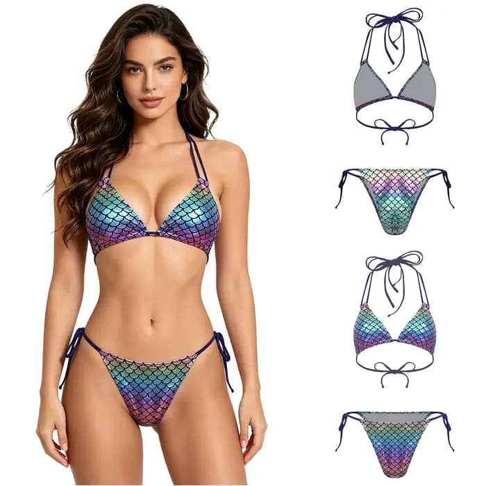 Maillot de bain bikini sirène pour femme