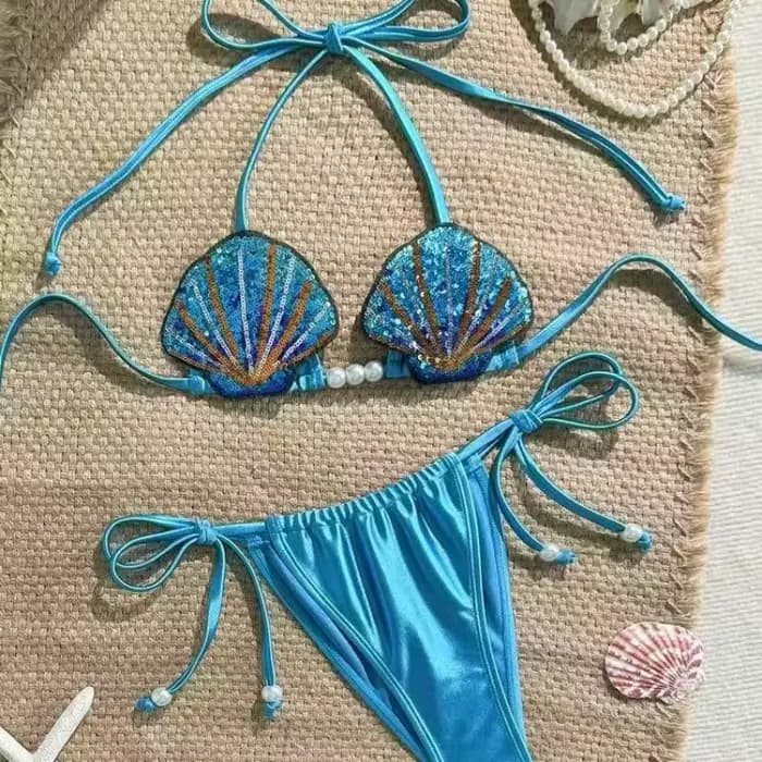 Maillot de bain sirène brillant sexy