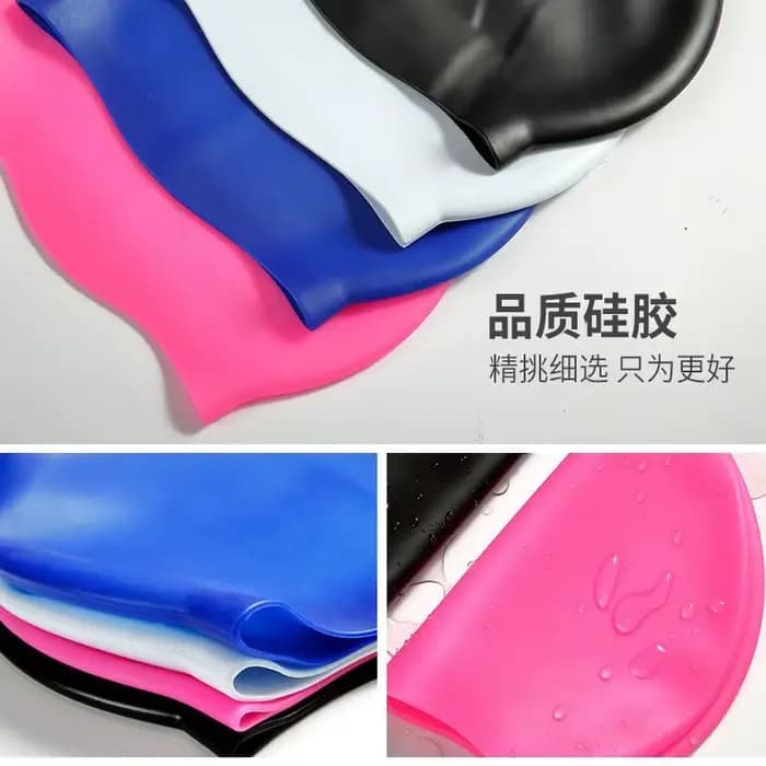 Bonnet de natation en silicone pour adultes
