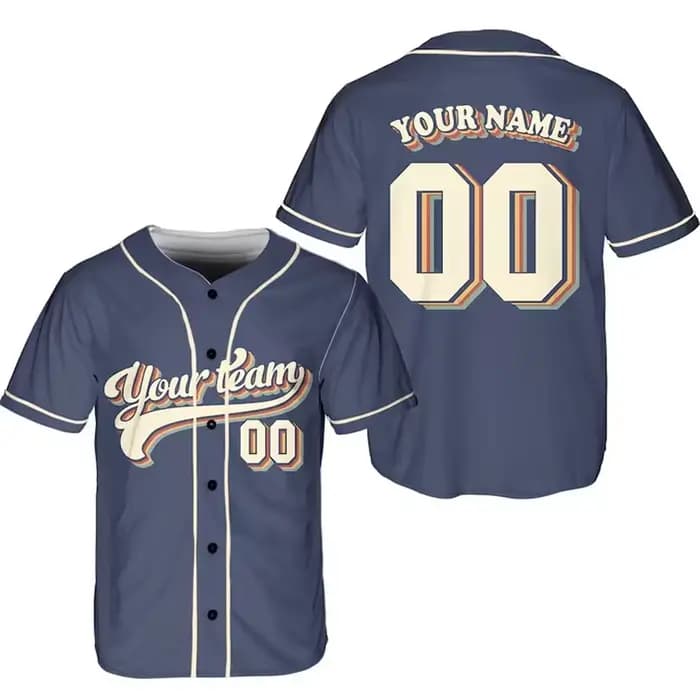 Maillot de baseball vintage personnalisé pour homme, uniforme de baseball personnalisé avec nom et numéro d'équipe imprimés, t-shirt de sport