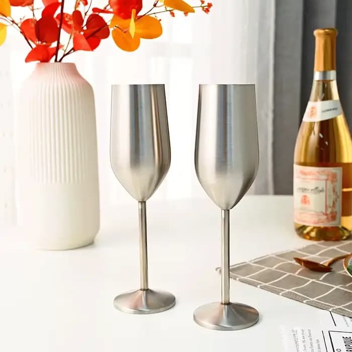 Flûte à Champagne en acier créative, Bar, glace, Cocktail, vin, tasse en verre de Champagne, 200-260ml