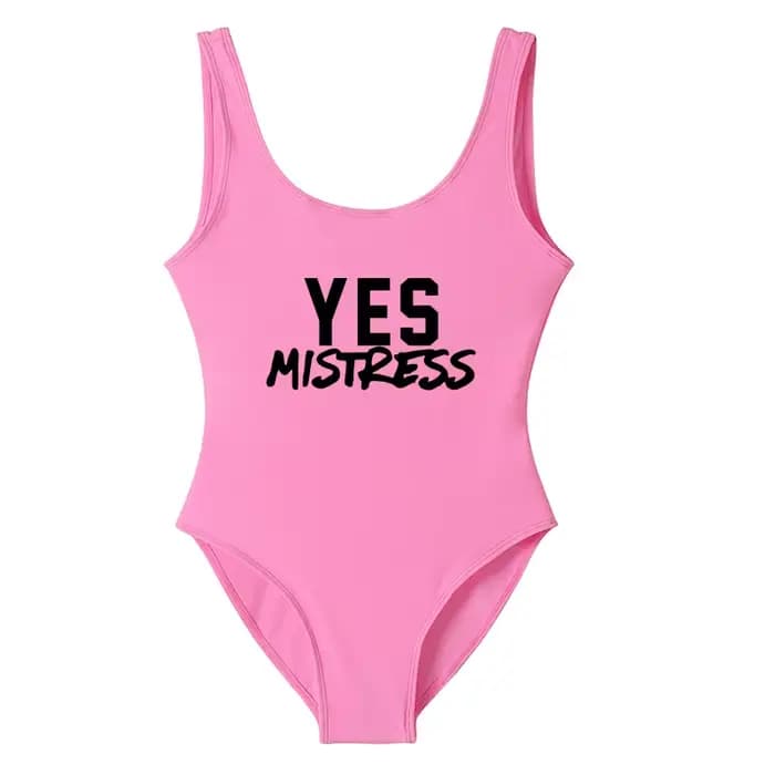 YES MISTRESS-Maillot de bain une pièce pour femmes, tenue sexy, drôle, dos nu, monokini, mignon, badpak, trempée