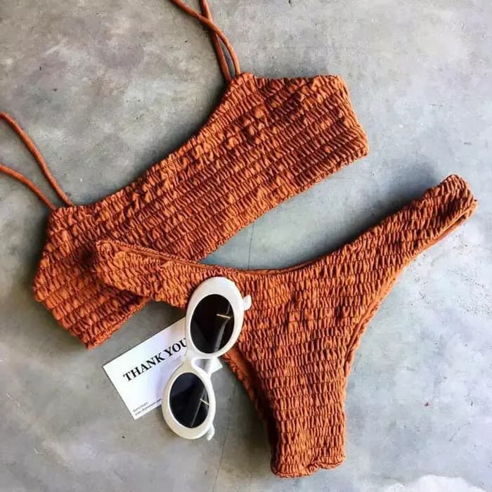 Nouvelle offre spéciale Sexy femmes push-up rembourré soutien-gorge Bikini ensemble plissé maillot de bain maillots de bain natation plage maillot de bain ensemble Bikini