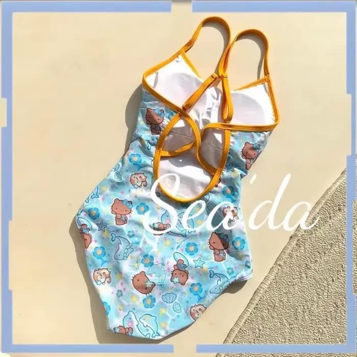 Maillot de bain Kawaii Sanrio Hello Kitty pour femme