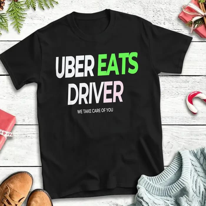 Humor U-uber Eats T-shirt de livraison pour hommes, col rond, en coton, à manches courtes, vêtements grande taille