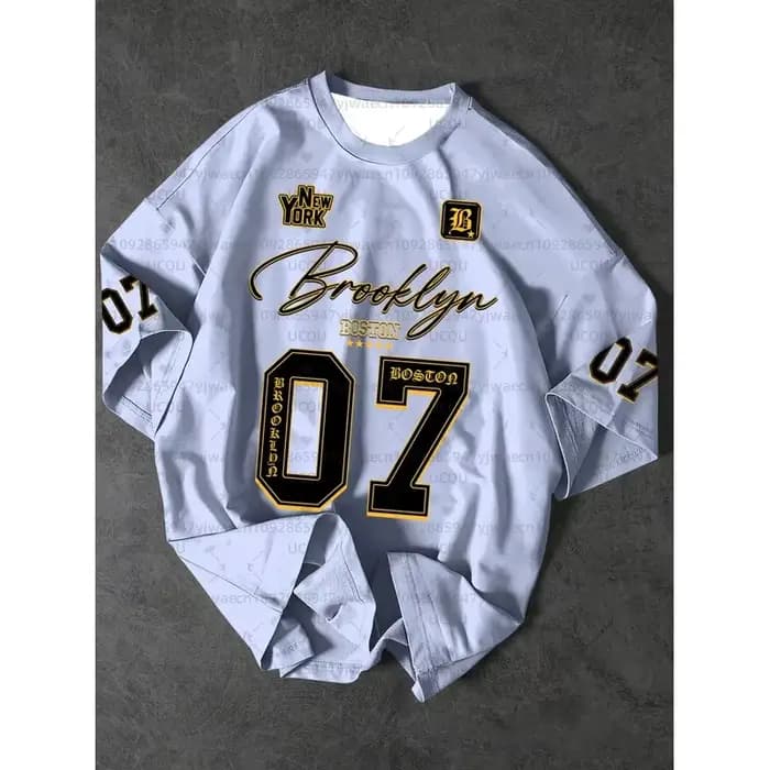 Maillot de football sportif Brooklyn 07 été 2026 à manches courtes, t-shirt imprimé 3D, idéal pour l'entraînement en extérieur