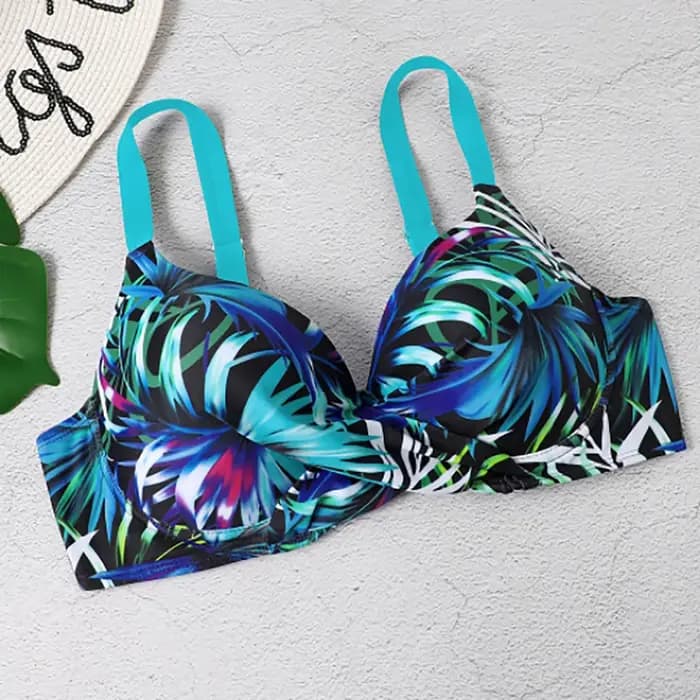 Maillot de bain deux pièces imprimé pour femmes