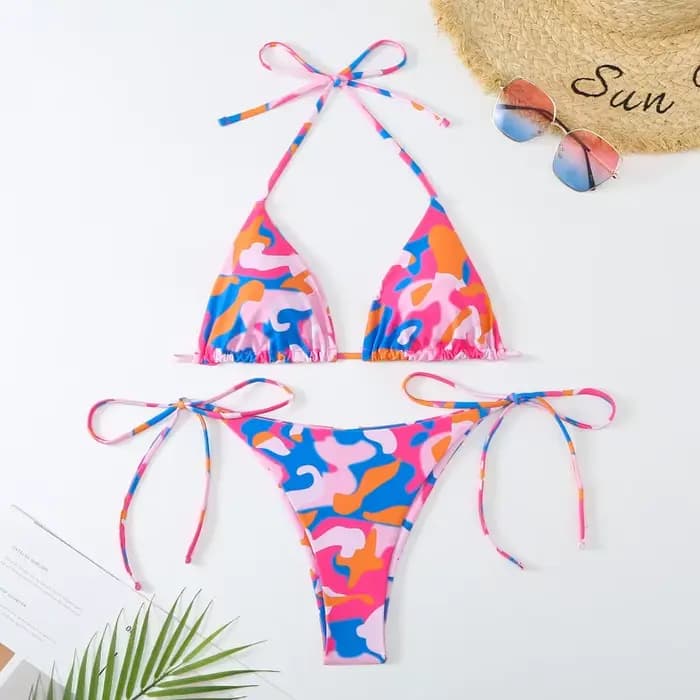 Maillot de bain brésilien deux pièces pour femme, bikini rembourré, maillot de bain femme, baigneur, baigneur imbibé, maillot de bain femme, 5 couleurs