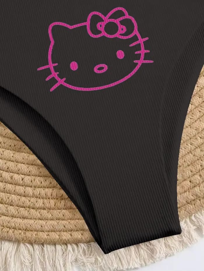 Maillot de bain deux pièces imprimé Hello Kitty