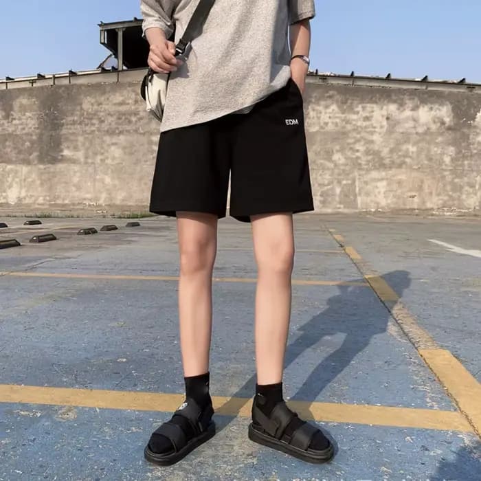 Short brodé de lettres Harajuku pour femmes